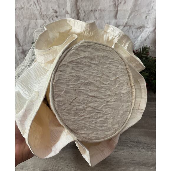 Vintage Ornate RR Roman Paper Mache Bride 13” Christmas Wedding Decor - Picture 7 of 8